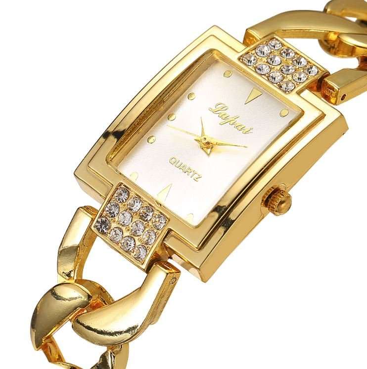 Elegant & Attractive Ladies Rose Gold Austrian Crystal LUPAI Quartz Wrist Watch in Gift Box