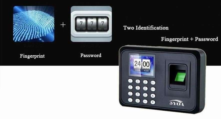 2.8" Bio-metric Fingerprint Attendance System, Colour Display With Time Clock & Complete Software