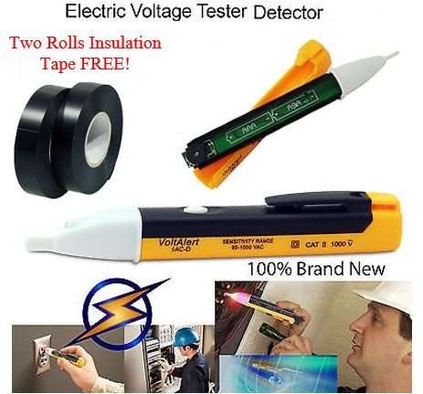 3 IN 1 Electric Voltage Tester & 2 Rolls of Insulation Tape FREE