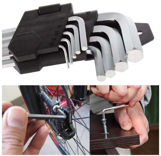 9 Piece Ball Point Allen Key Set - Chrome Vanadium