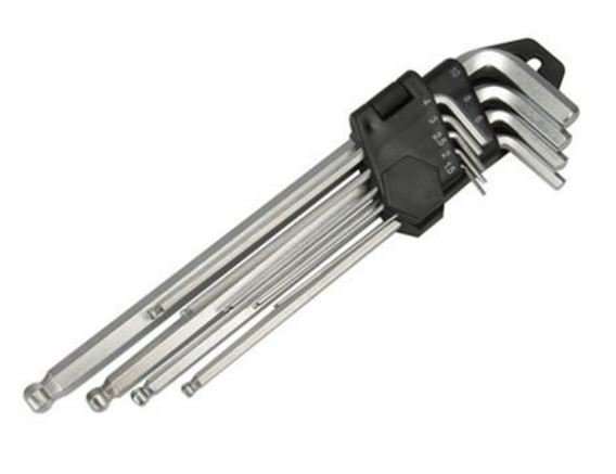 9 Piece Ball Point Allen Key Set - Chrome Vanadium