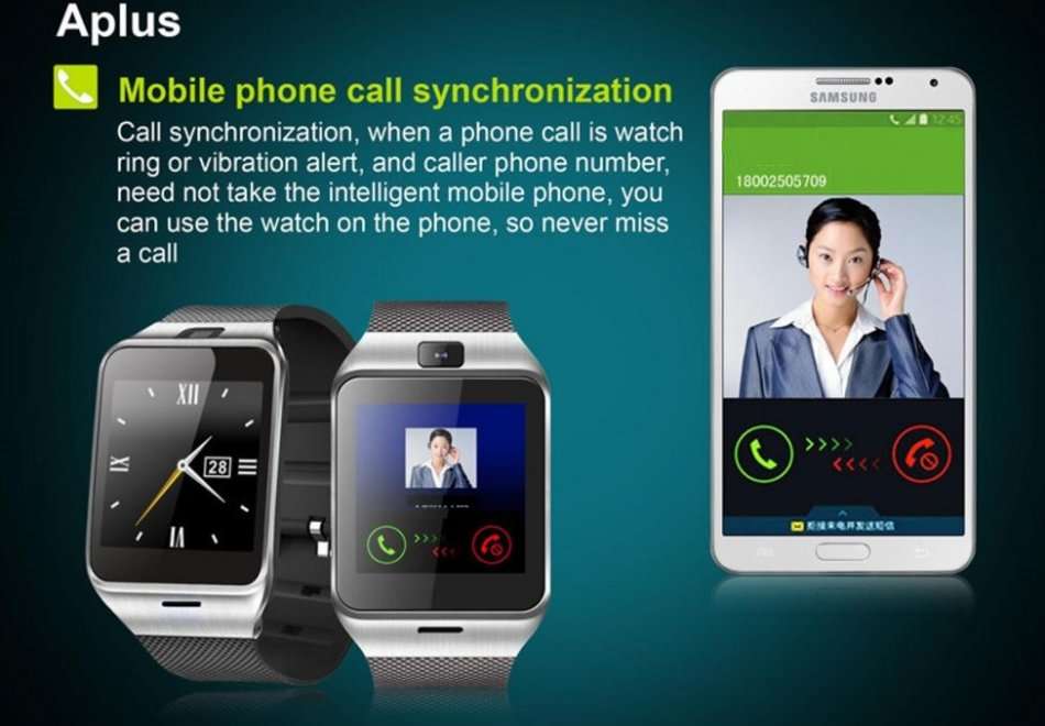 GV18 NFC Aplus smart Watch, Touch Screen, Camera, Bluetooth, NFC, Sim, Waterproof and much more....