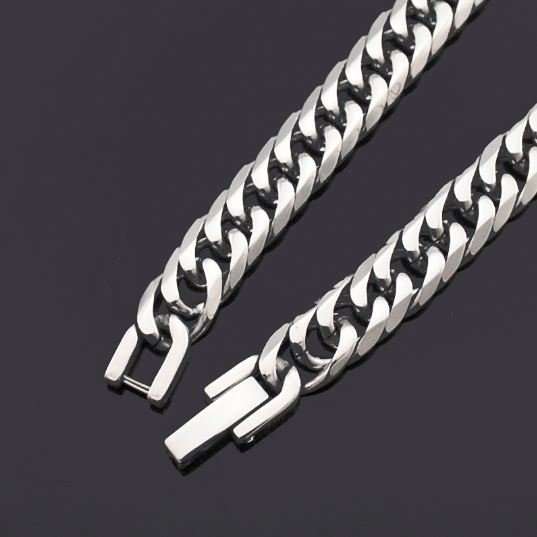 Elegant Men's 6mm Stainless Steel Link Chain Bracelet in Complimentary Gift Box