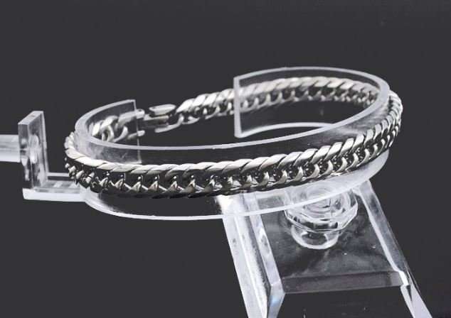 Elegant Men's 6mm Stainless Steel Link Chain Bracelet in Complimentary Gift Box