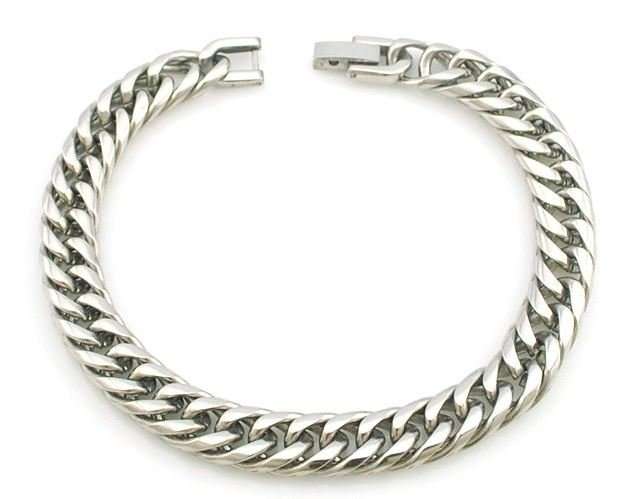Elegant Men's 6mm Stainless Steel Link Chain Bracelet in Complimentary Gift Box
