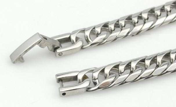 Elegant Men's 6mm Stainless Steel Link Chain Bracelet in Complimentary Gift Box