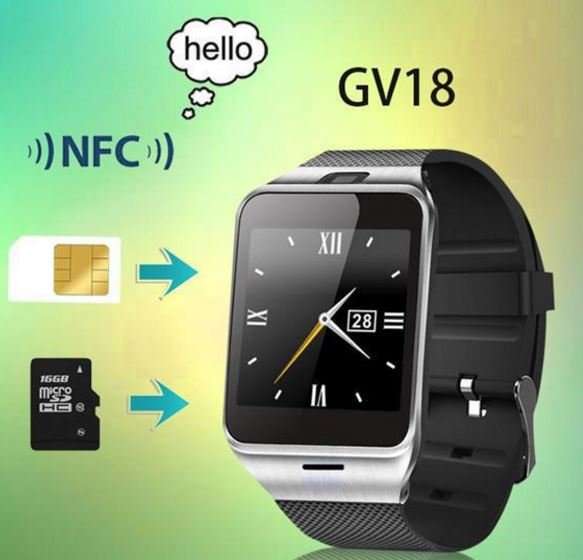GV18 NFC APLUS smart Watch, Touch Screen, Camera, Bluetooth, NFC, Sim, Waterproof and much more....