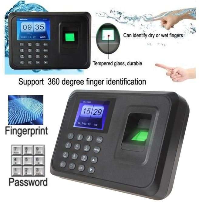2.8" Bio-metric Fingerprint Attendance System, Colour Display With Time Clock & Complete Software