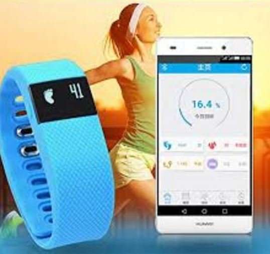 Bluetooth Smartwatch & Fitness Bracelet with Pedometer for Samsung & Android Phones BLUE