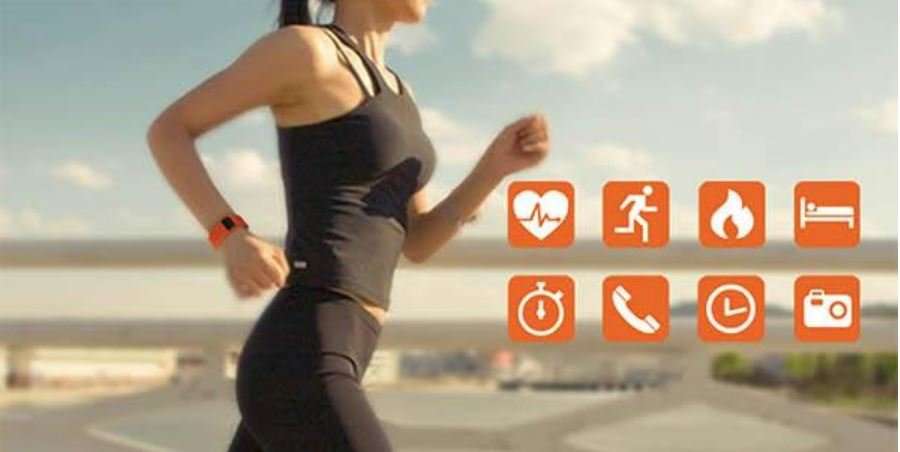 Bluetooth Smartwatch Bracelet - HEART RATE Monitor, Fitness Tracker, Calorie Counter etc.