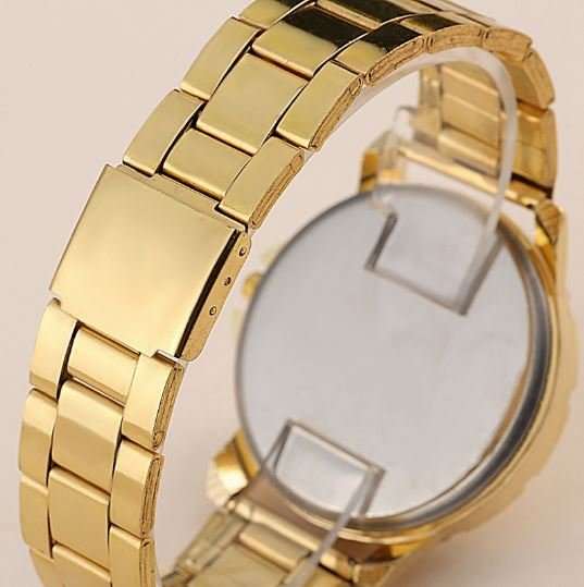 Luxury & Elegant Ladies Gold and Black Roman Number Quartz Wrist Watch
