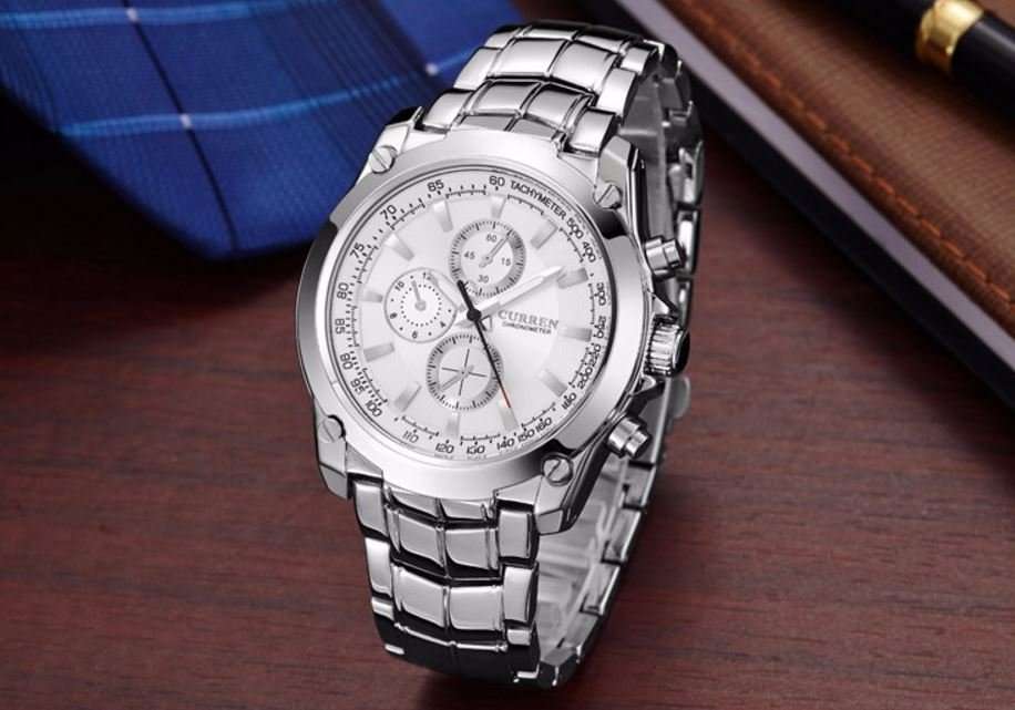 Elegant Business Stainless Steel CURREN  Mens Quartz Wrist Watch