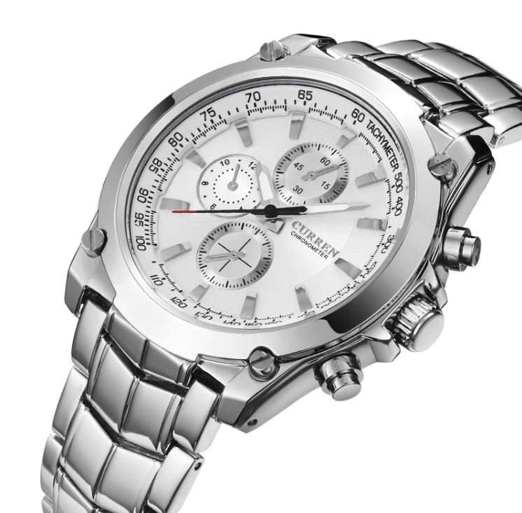 Elegant Business Stainless Steel CURREN  Mens Quartz Wrist Watch