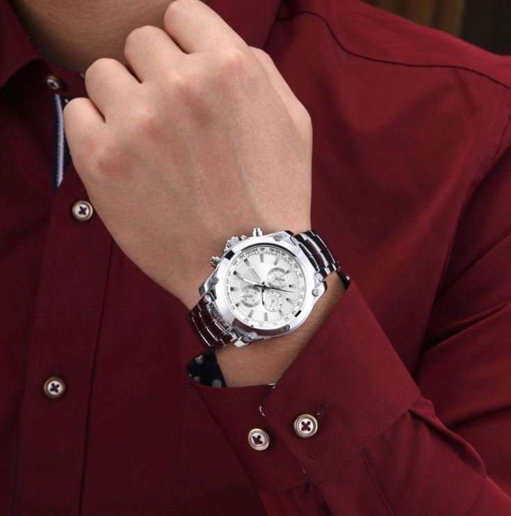 Elegant Business Stainless Steel CURREN  Mens Quartz Wrist Watch