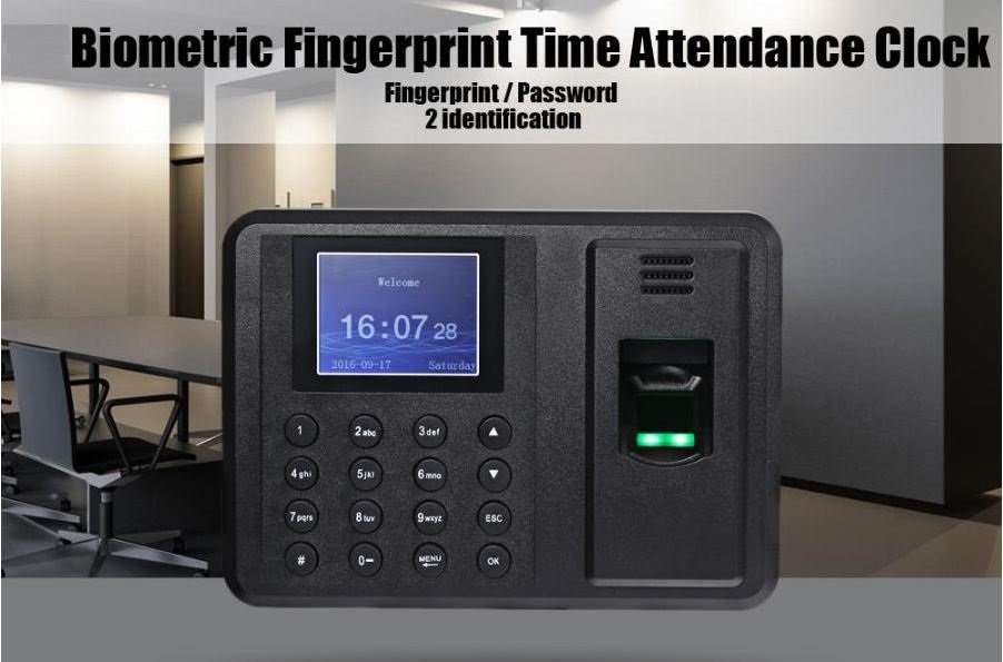 2.8" Bio-metric Fingerprint & Code Time Attendance System, Colour Display & Complete Software