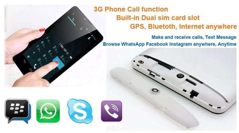 Smart Watch PLUS 8GB Android Smartphone Tablet With 3G, WI-FI, GPS, Dual Sim, Dual Camera, 1GB Ram