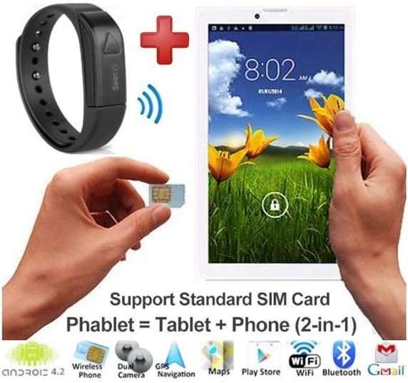 Smart Watch PLUS 8GB Android Smartphone Tablet With 3G, WI-FI, GPS, Dual Sim, Dual Camera, 1GB Ram