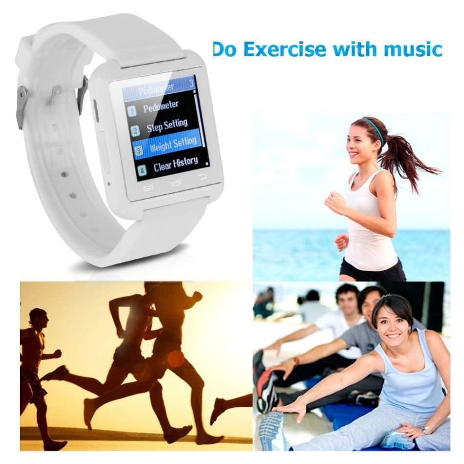 U80 Bluetooth Smartwatch - iPhone, Android, Pedometer, Sleep Monitor, Drink Reminder etc