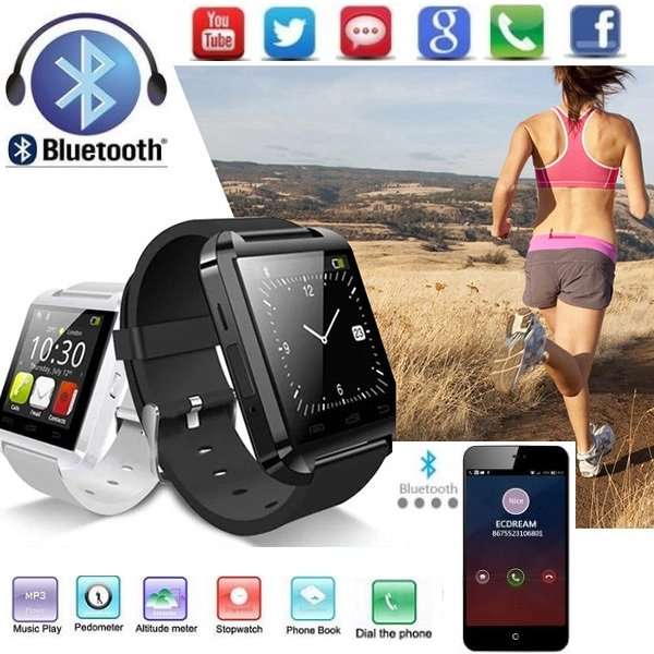 U80 Bluetooth Smartwatch - iPhone, Android, Pedometer, Sleep Monitor, Drink Reminder etc