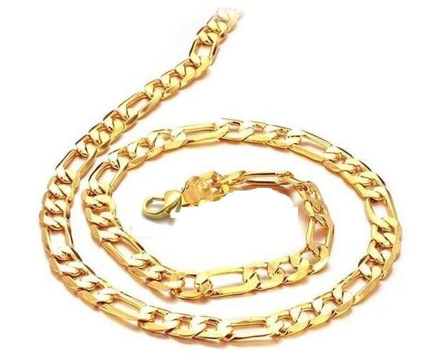 Elegant Men's 6mm Golden Stainless Steel Link Chain Necklace in Complimentary Gift Box