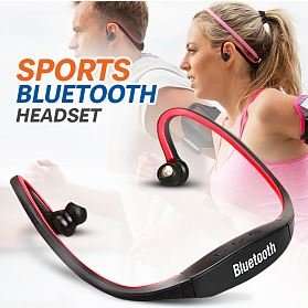 Stereo Sport Bluetooth Wireless Headset - MP3 Player & FM Radio With USB Port for Android & iPhone