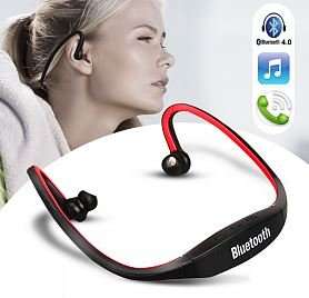 Stereo Sport Bluetooth Wireless Headset - MP3 Player & FM Radio With USB Port for Android & iPhone