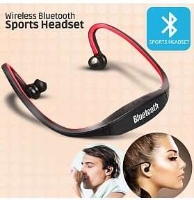 Stereo Sport Bluetooth Wireless Headset - MP3 Player & FM Radio With USB Port for Android & iPhone
