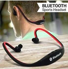 Stereo Sport Bluetooth Wireless Headset - MP3 Player & FM Radio With USB Port for Android & iPhone