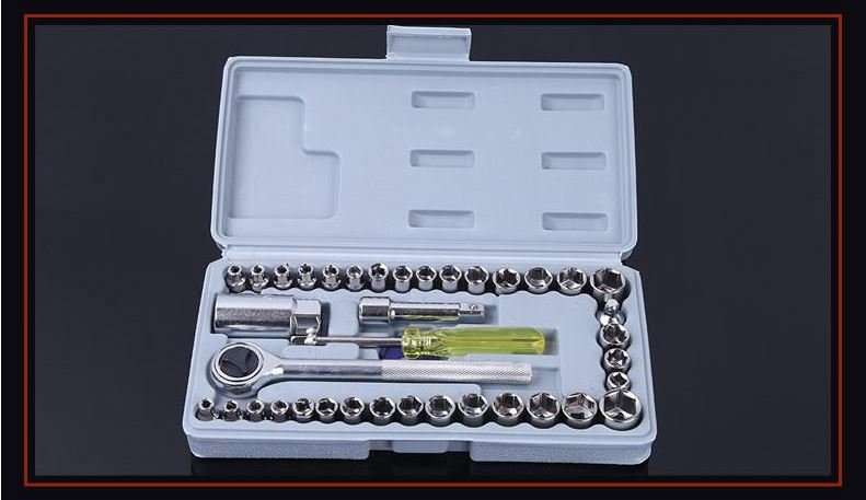 40 Piece Combination Socket Wrench Set - All You Need, Compact in a Case
