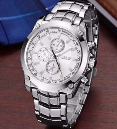 Elegant Business Stainless Steel CURREN  Mens Quartz Wrist Watch