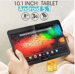 10.1" Quad Core Android 5.1 Phone Tablet, 8GB, 3G, WI-FI, GPS, Sim, Dual Cameras, Battery 5000 mAh