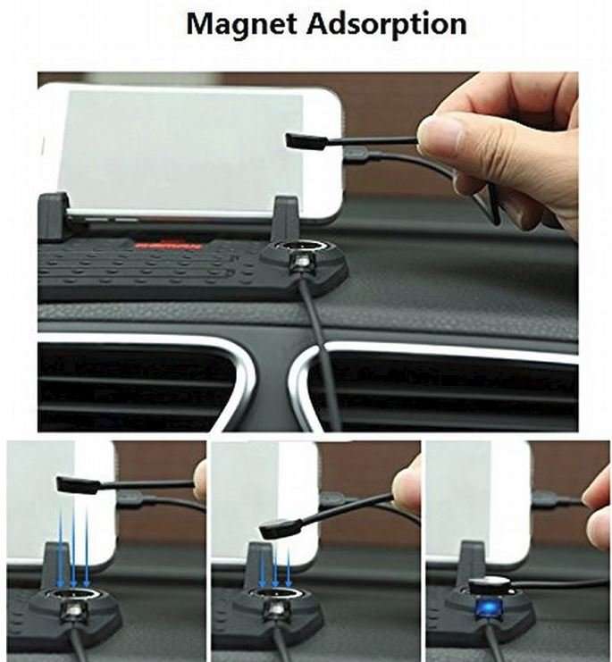 Super Flexible Car Charge Mount Holder - Charge Port, Micro USB 2 in 1 Connector