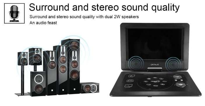3D 9.8" Portable Colour EVD with TV Player, FM Radio, Card Reader, USB, 300 FREE GAMES and lots more