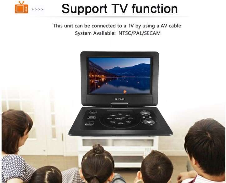 3D 9.8" Portable Colour EVD with TV Player, FM Radio, Card Reader, USB, 300 FREE GAMES and lots more