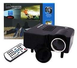 Mini LED Multimedia Projector and Remote Control - HDMI Port, USB, SD Cart Slot and many more