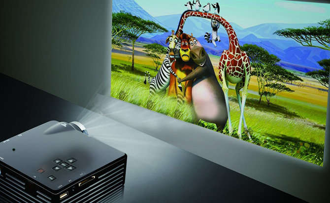 HD 1080P LED Multimedia Projector & Home Theater Cinema & Remote - AV, TV, VGA, HDMI, USB, SD, WTC