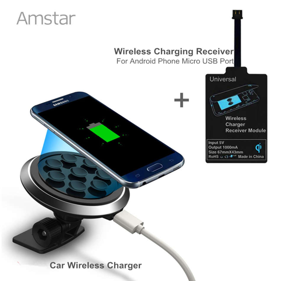360 Degree Rotating Wireless Car Charger For Android Phones & Tablets
