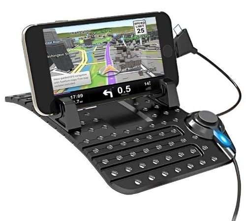 Super Flexible Car Charge Mount Holder - charge Port, Micro USB 2 in 1 Connector