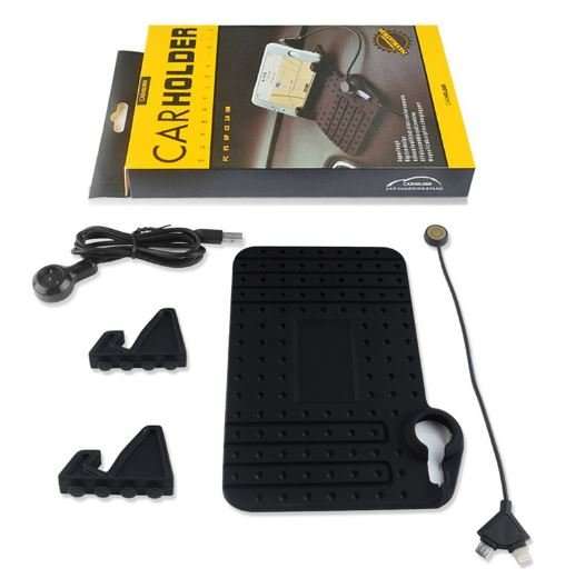 Super Flexible Car Charge Mount Holder - charge Port, Micro USB 2 in 1 Connector