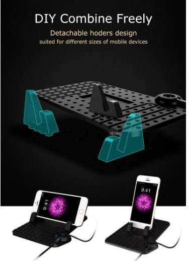 Super Flexible Car Charge Mount Holder - charge Port, Micro USB 2 in 1 Connector