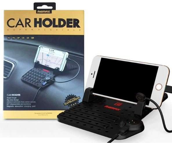 Super Flexible Car Charge Mount Holder - charge Port, Micro USB 2 in 1 Connector