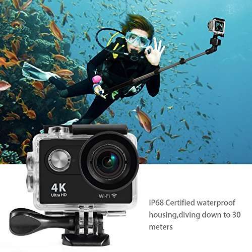 4K Ultra HD WIFI Action Sport DVR & Camera - HDMI, Waterproof, 170 Degree Wide Angle Lens & More
