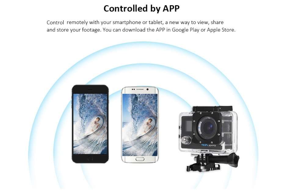 4K Ultra HD WIFI Action Sport DVR & Camera - HDMI, Waterproof, 170 Degree Wide Angle Lens & More