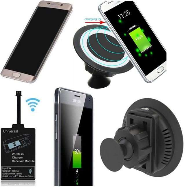 360 Degree Rotating Wireless Car Charger For Android Phones & Tablets