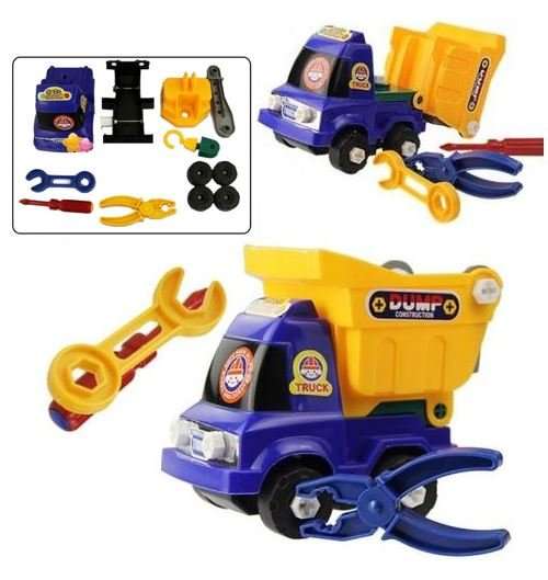 Learn & Play with a Self Assemble and Dismantling Dump Truck With Tools