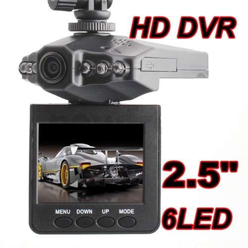 2.5" LCD Car DVR Camera & Cam Recorder, Motion Detection, Night Vision, Support USB & Micro SD