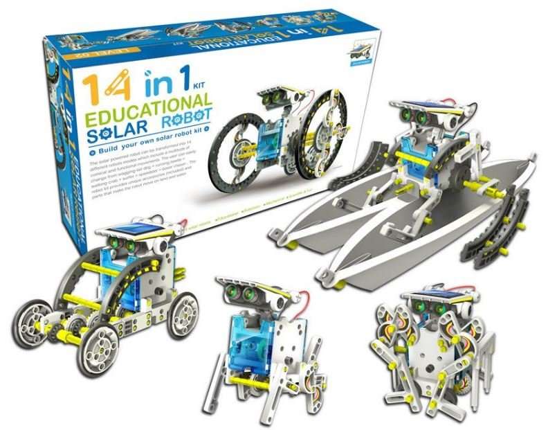 14-IN-1 Educational Solar Robot Kit - Build 14 Different Robot Friends