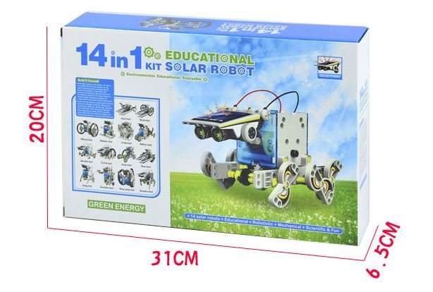 14-IN-1 Educational Solar Robot Kit - Build 14 Different Robot Friends