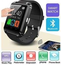 Bluetooth Smartwatch - iPhone, Android, Pedometer, Sleep Monitor, Drink Reminder etc - Black