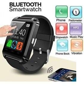 Bluetooth Smartwatch - iPhone, Android, Pedometer, Sleep Monitor, Drink Reminder etc - Black